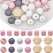 Silicone Alphabet Beads for Bracelet or Necklace Making, Mixed Shapes, Mixed Color, 12~20x12~20x12~20mm, Hole: 2~3.5mm