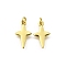 Brass Pendants, Cross Charms, Rack Plating, Lasting Plated, Cadmium Free & Lead Free, with Jump Ring, Real 18K Gold Plated, 14x8.5x1.5mm, Hole: 2mm