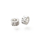Brass Beads, Cadmium Free & Nickel Free & Lead Free, Flat Round, Silver, 4x2mm, Hole: 1.8mm