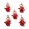 Handmade Lampwork Pendants, Boy Charms, Red, 31~32x21~22.5x15~16mm, Hole: 1.8~2mm