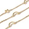 Handmade Brass Link Chains, Cable Chains, Soldered, with Spool, Star &  Moon, Golden, Link: 2x1.9x0.3mm, about 32.8 Feet(10m)/roll