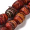 Handmade Lampwork Beads Strands, Oval, Red, 17~17.5x13~14mm, Hole: 3~4mm, about 10pcs/strand, 6.69 inch(17cm)