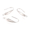 316 Surgical Stainless Steel Earring Hooks, Ear Wire, with Vertical Loop, Silver, 20x4.5x1mm, Hole: 1.2mm, pin: 0.8mm
