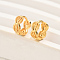 Elegant Classic Fashionable Brass Earrings for Women, Real 18K Gold Plated