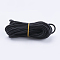 PU Leather Cords, for Jewelry Making, Round, Black, 3mm, about 10yards/bundle(9.144m/bundle)