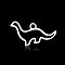 Non-Tarnish 201 Stainless Steel Pendants, Dinosaur, Stainless Steel Color, 10x19.5x1mm, Hole: 1.8mm