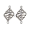 304 Stainless Steel Connector Charms, Spiral Shell Shape Links, Non-Tarnish, Stainless Steel Color, 22x12.5x5mm, Hole: 1.2mm