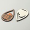 Halloween Theme Printed Wood Big Pendants, Teardrop Charms, Pumpkin Pattern, 54.5x34x2.5mm, Hole: 1.6mm