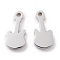 Non-Tarnish 304 Stainless Steel Charms, Laser Cut, Guitar, Stainless Steel Color, 14x7x1.5mm, Hole: 1.4mm