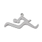 Non-Tarnish 304 Stainless Steel Pendants, Laser Cut, Cycling Charm, Stainless Steel Color, 19.5x42x1mm, Hole: 1mm