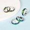 12 Colors Changing Brass Mood Rings, Mixed Size, Platinum, Black, 16~20mm Inner Diameter, 100pcs/box