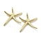 Brass Pendants, Cadmium Free & Nickel Free & Lead Free, Starfish, Real 18K Gold Plated, 28.5x28.5x6.5mm, Hole: 5.5x2.5mm