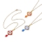 3Pcs 3 Colors Handmade Glass Seed Beads and Glass Pearl Round Pendants Necklaces, Loom Pattern, Flower & Teardrop, Mixed Color, 17.72 inch(45cm), 1pc/color