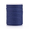 Round Waxed Polyester Cord, Taiwan Waxed Cord, Twisted Cord, Marine Blue, 1mm, about 12.02 yards(11m)/roll