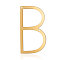 201 Stainless Steel Links connectors, Letter, Golden, Letter.B, 37x20x1mm, Hole: 1mm