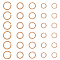 304 Stainless Steel Jump Rings, Open Jump Rings, Twisted, Rose Gold, 8~12x1~1.4mm, Inner Diameter: 5.5~9mm, 50pcs/box