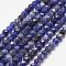 Natural Sodalite Bead Strands, Faceted, Round, 3mm, Hole: 0.5mm, about 127pcs/strand, 15.2 inch