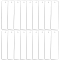 Transparent Acrylic Disc Pendants, Acrylic Blanks, Rectangle, 80x20x2mm, 40pcs/set