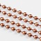 Iron Ball Chains, Soldered, Lead Free and Nickel Free, Red Copper Color, with Spool, Bead: 2.4mm, about 328.08 Feet(100m)/roll