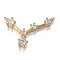 Brass Micro Clear Cubic Zirconia Pendants, Long-Lasting Plated, Real 18K Gold Plated, Constellations, Clear, Cancer, 11x16x2.5mm, Hole: 0.7mm