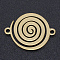 201 Stainless Steel Links connectors, Laser Cut, Vortex, Golden, 14x18x1mm, Hole: 1.4mm