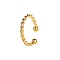 Adjustable Alloy Cuff Earrings, Twist C-Shaped, Light Gold, 13.5x1.5mm