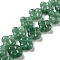 Natural Green Aventurine Beads Strands, 4-Petal Flower, 14x14x5.5mm, Hole: 1.2mm, about 15pcs/strand, 7.87''(20cm)