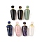 Gemstone Perfume Bottle Pendants, with 304 Stainless Steel Findings, Faceted, Bottle Charms, Golden, 45~46x18mm, Hole: 1.9mm