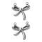 304 Stainless Steel Charms, Bowknot Charms, Anti-Tarnish, Stainless Steel Color, 15x14.5x2.5mm, Hole: 1.4mm