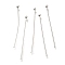 Brass Ball Head Pins, Lead Free & Cadmium Free, 925 Sterling Silver Plated, 25x0.6mm, Head: 1.5mm