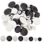 BENECREAT 48pcs 8 Styles Leather Covered Buttons with Sew On, 11/15/18/20mm Upholstery Knitting DIY Handcraft for Leather Clothes Dress Coat Jeans Sofa Decoration Crafts, 6pcs/Style