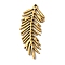 PVD Vacuum Plating 304 Stainless Steel Pendants, Leaf Charms, Golden, 41.5x17.5x2mm, Hole: 1.2mm