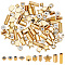 arricraft 100 Pcs Assorted Shape Hematite Beads, 10 Styles Golden Plated Star Cube Column Synthetic Non- Hematite Beads Loose Spacer Metallic Beads for Bracelet Jewelry DIY Making