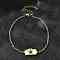201 Stainless Steel Camera with Heart Link Bracelets, Cable Chain Jewelry for Women, Real 18K Gold Plated, 7-3/8 inch(18.8cm)