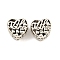 Mother's Day Rack Plating Alloy European Beads, Large Hole Beads, Cadmium Free & Nickel Free & Lead Free, Heart with Word Mother, Antique Silver, 11.5x12x7.5mm, Hole: 5.5x4.6mm
