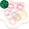 Luminous Transparent Acrylic Beads, with Glitter Powder, Glow in the Dark, Human, 28x32mm, about 9pcs/set