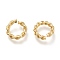 Brass Twisted Jump Rings, Open Jump Rings, Real 18K Gold Plated, 7 Gauge, 17~17.5x3.5mm, Inner Diameter: 11~11.5mm