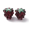 Handmade Lampwork Beads, Grape, Pale Violet Red, 14x12mm, Hole: 1.5mm