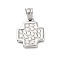 304 Stainless Steel Pendants, Cross Charms, Anti-Tarnish, Stainless Steel Color, 19x15.5x2.5mm, Hole: 4x4.3mm