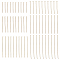 60Pcs 6 Style Brass Flat Head Pins, Real 18K Gold Plated, 21 Gauge, 20~45x0.7mm, Head: 2mm, 10pcs/style