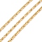 304 Stainless Steel Boston Link Chains, with Spool, Soldered, PVD Vacuum Plating, Real 18K Gold Plated, 6x2.8x1.3mm, about 32.81 Feet(10m)/Roll