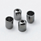 Brass Cord Ends, End Caps, Column, Long-Lasting Plated, Gunmetal, 5x4mm, Hole: 1mm, 3mm inner diameter