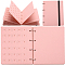 CRASPIRE 4 Pages Shoe Charms Organizer Pink Felt Charm Display Holder Rectangle Shoe Charm Collection Booklet Binder Book Display Stand Portable Travelling Storage Bag for Sneakers Sandals