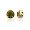 Preciosa® MAXIMA Crystal in Sew-On Cup, Czech Crystal, 719 37 080 Chaton(Round), Golden, 50230 Olivine, SS34(7.05~7.25mm)