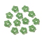 Handmade Lampwork Beads, Star, Medium Sea Green, 11.5x12x3mm, Hole: 4.5x4.5mm