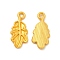 Rack Plating Alloy Pendants, Lead Free & Cadmium Free & Nickel Free, Leaf Charm, Matte Gold Color, 20x9x2mm, Hole: 1.8mm