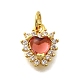 Кубический цирконий из латуни со стеклянными подвесками KK-D295-28G-02-1
