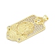 Латунные микро проложить кубического циркония подвески KK-D317-127G-2