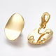 Латунные серьги с клипсами KK-T038-246G-2
