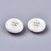 Бусины из натуральных пресноводных ракушек SHEL-S266-12W